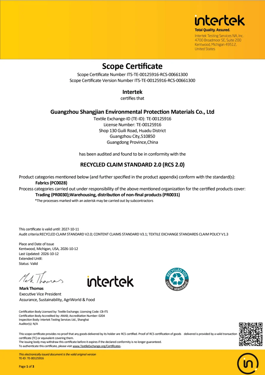 First-page preview of the RCS 2.0 scope certificate
